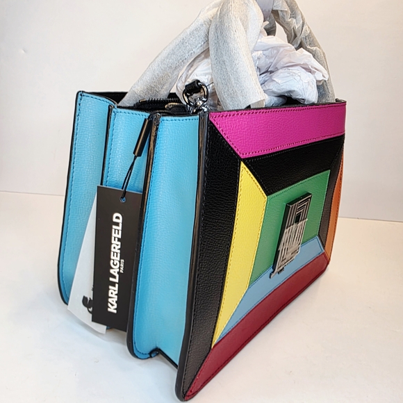 Karl Lagerfeld Multicolor Geometric Handbag - Picture 5 of 12